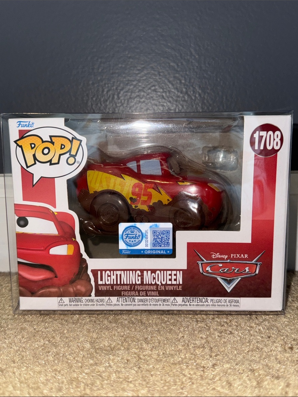 Funko POP! Vinyl Disney Pixar Cars Lightning McQueen #1708 + FREE POP PROTECTOR